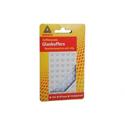 Foto van Deltafix zelfklevende glasbuffers bol Ø8mm. x 1,3mm
