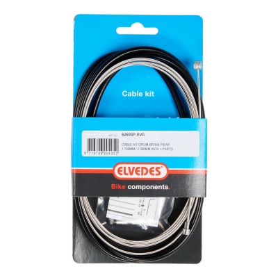 Remkabel complete set voor trommelrem zwart Remkabel complete set voor trommelrem zwart