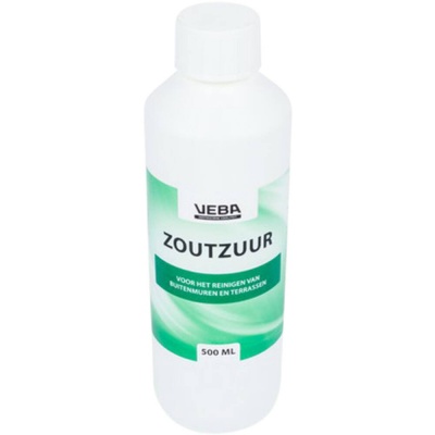 Zoutzuur Oplossing 10 % 500ML Foto van Zoutzuur Oplossing 10 % 500ML