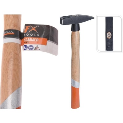 Hamer met houten steel 30 x 10 x 2 cm Foto van Hamer met houten steel 30 x 10 x 2 cm
