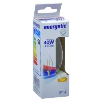 LED kaars E14 4-40W 2700K filament helder LED kaars E14 4-40W 2700K filament helder