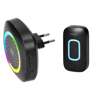 Foto van Virone Pela Draadloze Deurbel Set Plug-in & RGB Lichtring