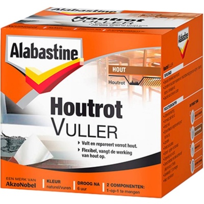 Houtrotvuller 500gr 2 componenten Foto van Houtrotvuller 500gr 2 componenten
