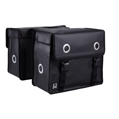  Dubbele Bisonyl Fietstas 52L Zwart 