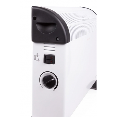 Convectorkachel 750/1250/2000W wit met thermostaat