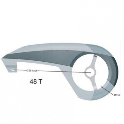 Hesling kettingscherm Esencia 48T incl.bevestiging Hesling kettingscherm Esencia 48T incl.bevestiging