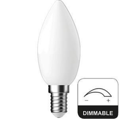 LED kaars E14 5,4-40W 2700K filament mat dimbaar Foto van LED kaars E14 5,4-40W 2700K filament mat dimbaar