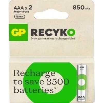 Foto van GP Oplaadbaar AAA 850mAh 2st.