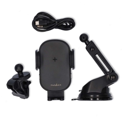 Telefoonhouder Qi tot 15 Watt Ventilatierooster en zuignap