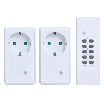 Foto van Afstand Bedienbare Schakelset met 2 Stopcontacten 