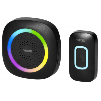 Virone Pela Draadloze Deurbel Set Plug-in & RGB Lichtring Virone Pela Draadloze Deurbel Set Plug-in & RGB Lichtring