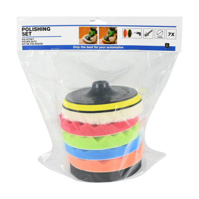 Polijstset voor op boormachine 7 delig ø150 mm Polijstset voor op boormachine 7 delig ø150 mm