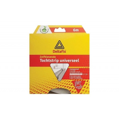 Deltafix zelfklevende tochtstrip 9 x 7mm. 2 x 3m. Foto van Deltafix zelfklevende tochtstrip 9 x 7mm. 2 x 3m.