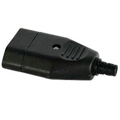 Contra stekker euro plat zwart