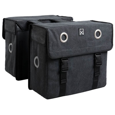 Dubbele Canvas Tas 67L Zwart Foto van Dubbele Canvas Tas 67L Zwart