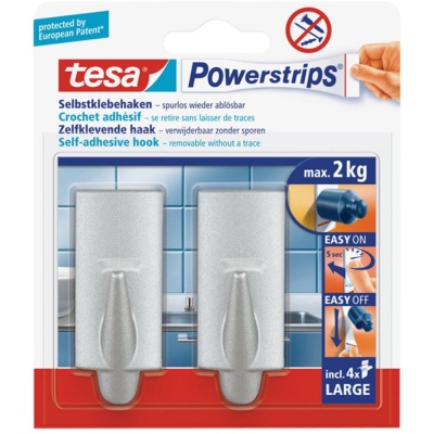 Foto van Tesa Powerstrips large trend chroom