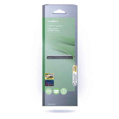 4-poorts HDMI-splitter 18Gbps 4-poorts HDMI-splitter 18Gbps