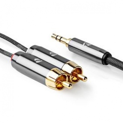 3.5 mm Male 2x RCA Male 2.0mtr 3.5 mm Male 2x RCA Male 2.0mtr