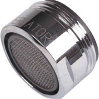 Straalregelaar M24 buitendraad chroom Foto van Straalregelaar M24 buitendraad chroom