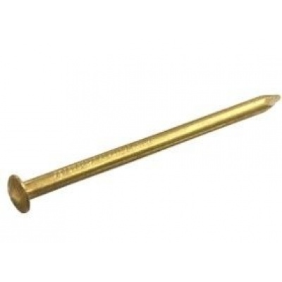 Deltafix draadnagel bolkop messing 1.6 x 25 mm 20 gr. Foto van Deltafix draadnagel bolkop messing 1.6 x 25 mm 20 gr.