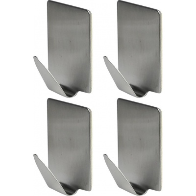 Foto van Handdoekhaken zelfklevend RVS 4 stuks