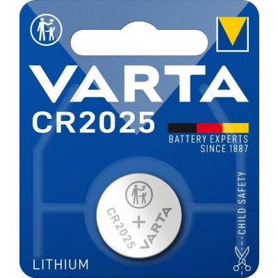 Varta CR2025 lithium knoopcel batterij 3V Foto van Varta CR2025 lithium knoopcel batterij 3V