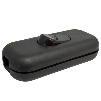 Snoerschakelaar Zwart Foto van Snoerschakelaar Zwart