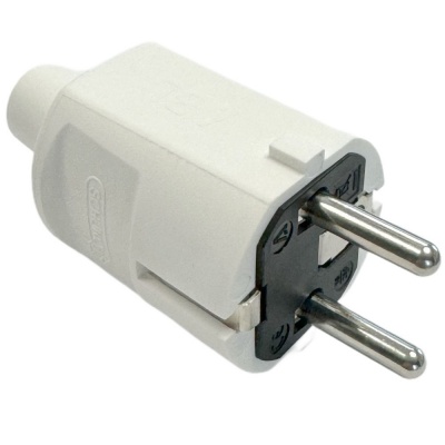 Foto van Randaarde stekker met tule wit 16A