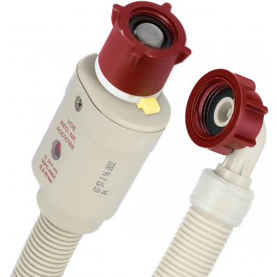 Toevoerslang met ingebouwd waterslot 2,5 meter Foto van Toevoerslang met ingebouwd waterslot 2,5 meter