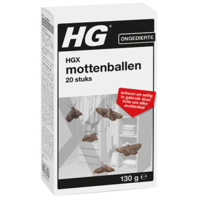 Foto van HGX Mottenballen 20 stuks