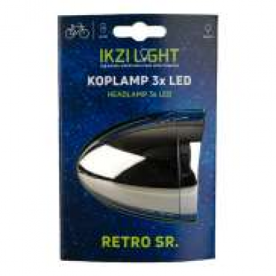 IKZI Light koplamp Retro batterij chroom IKZI Light koplamp Retro batterij chroom