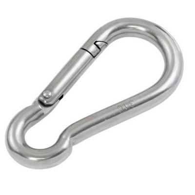 Karabijnhaak 7x70 verzinkt Foto van Karabijnhaak 7x70 verzinkt