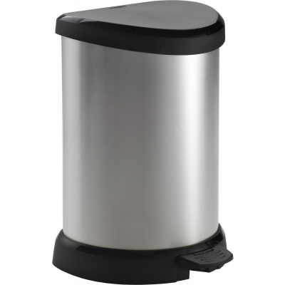 Foto van Curver Decobin pedaalemmer 15L zilver