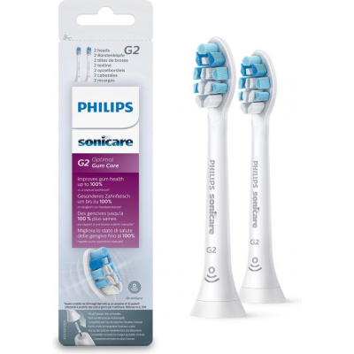 Foto van Philips Tandenborstelset G2 Optimal Gum Care opzetborstels, 2 stuks HX9032/10