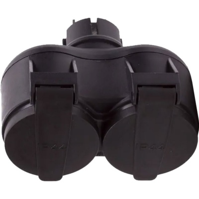 Stekker duo verloop + RA met klep Stekker duo verloop + RA met klep