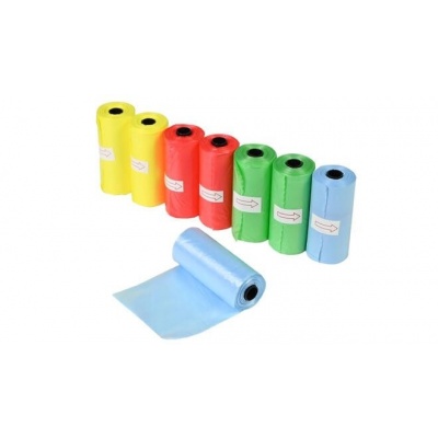 Hondenpoepzakjes 8 x 15 dlg kleur Foto van Hondenpoepzakjes 8 x 15 dlg kleur