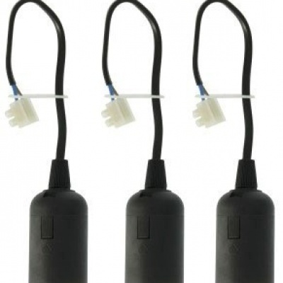 Foto van Verhuisfitting 3x E27 zwart max. 40W