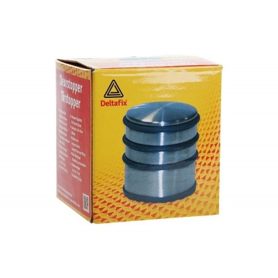 Deurstopper 6,5x7cm Chroom, RVS Look Foto van Deurstopper 6,5x7cm Chroom, RVS Look