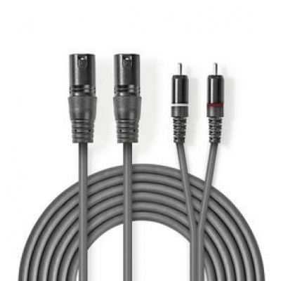 Foto van 2x XLR 3-Pins Male 2x RCA 1.5mtr