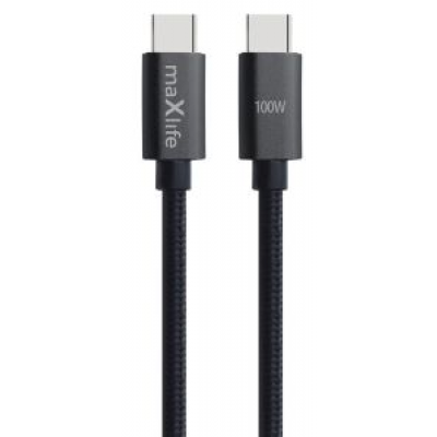 USB-C - USB-C Kabel 2m Zwart Omvlochten 100W USB-C - USB-C Kabel 2m Zwart Omvlochten 100W