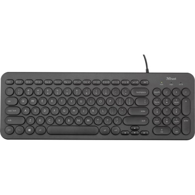 Foto van 44x Trust Muto Silent toetsenbord USB QWERTZ Duits Zwart