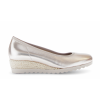 Afbeelding van GABOR DAMES INSTAPSCHOENEN GOUD 82.641.82 SATIN MET. PUDER (JUTE)