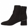 Afbeelding van LA STRADA DAMES ENKELAARZEN ZWART 2323228 2202 BLACK MICRO+BLACK STONES