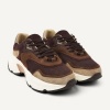 Afbeelding van NUBIKK DAMES SNEAKERS BRUIN ROSS NOA 21091500 DK BROWN COMBI28X