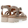 Afbeelding van MARUTI DAMES SANDALEN WIT/ZWART 66.1585.01-ZJ2 KIKI HAIRON LEATHER PIXEL OFFWHITE/BLACK