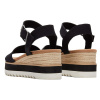 Afbeelding van TOMS DAMES SANDALEN ZWART 10017856 DIANA BLACK HEAVY CANVAS 