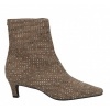 Afbeelding van LA STRADA DAMES ENKELLAARZEN BEIGE 2513657 4025 BEIGE BOOTIE WITH HEEL TEXTILE+STONES