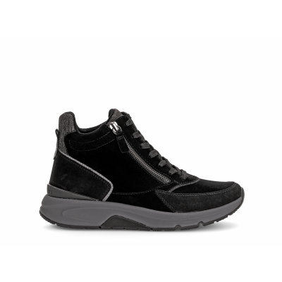 Foto van GABOR ROLLINGSOFT DAMES BOOTS ZWART 0803.02.002 SAMTCH/NUBUK/MET.SCHW/ANTHR.(MICRO)