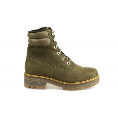 Foto van PS POELMAN DAMES HALFHOGE VETERSCHOENEN GROEN 5527