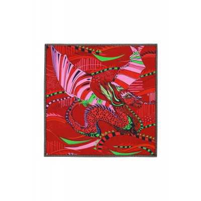 Foto van POM AMSTERDAM SJAAL ROOD DRAGON LOVE CHERRY BY KATJA